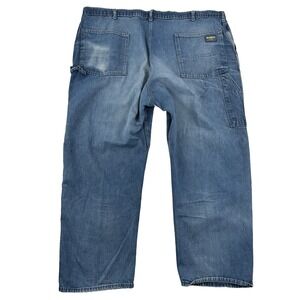 VTG OshKosh Carpenter Pants Mens Blue Jeans 46x28 Sanforized Union Made USA‎